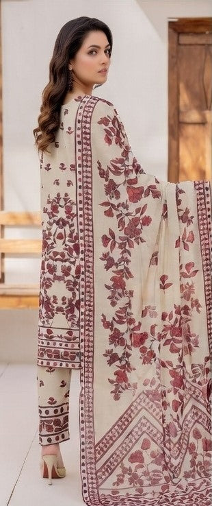 Digital Printed Airjet Lawn 3-Pieces BRN#001(Unstitched)