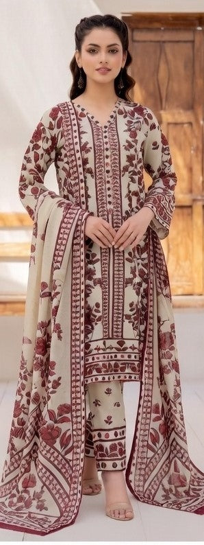 Digital Printed Airjet Lawn 3-Pieces BRN#001(Unstitched)