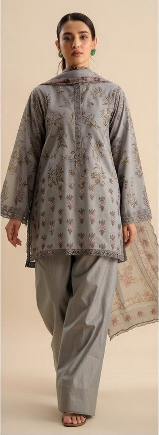 Digital Printed Airjet Lawn 3-Pieces BRN#001(Unstitched)