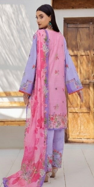 Digital Printed Airjet Lawn 3-Pieces BRN#001(Unstitched)