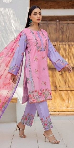 Digital Printed Airjet Lawn 3-Pieces BRN#001(Unstitched)