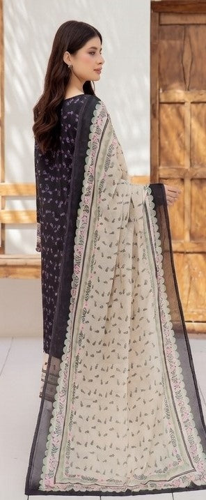 Digital Printed Airjet Lawn 3-Pieces BRN#001(Unstitched)