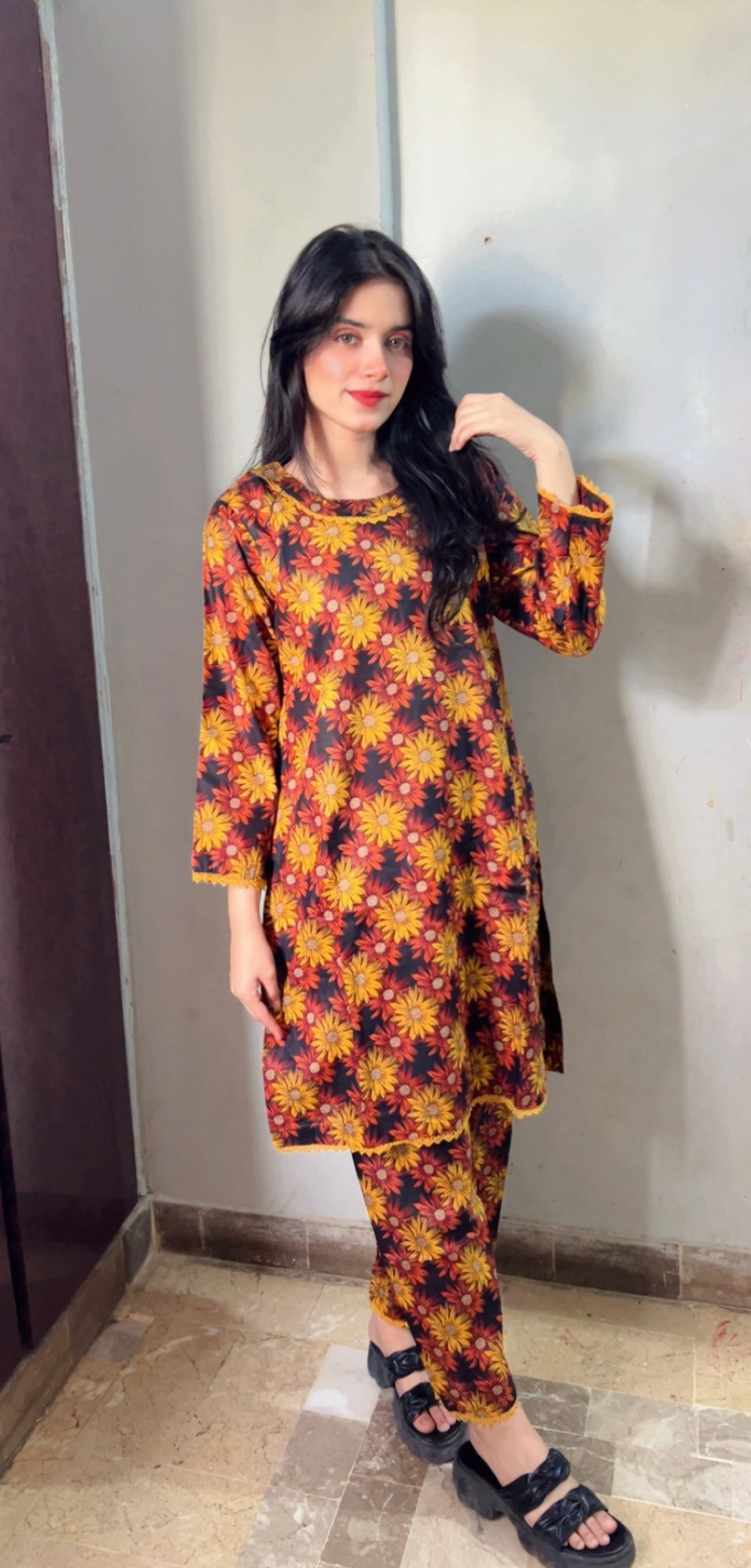 Elegant Printed 2-Piece Shirt & Trouser Co-ord Set | S to XL