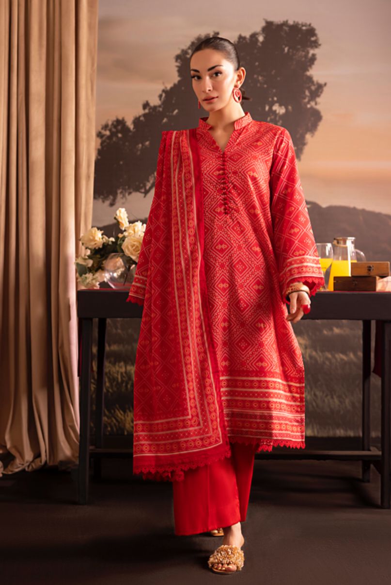 Cambric Lawn With Digital Printed Lawn Shirt & Dyed Cambric Trouser
