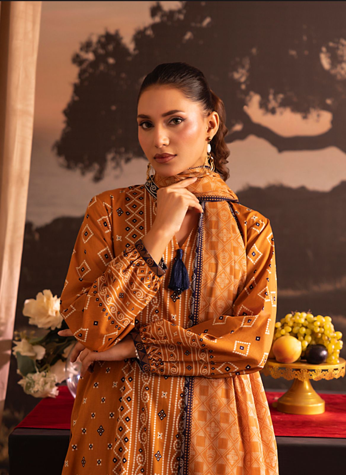 Cambric Lawn With Digital Printed Lawn Shirt & Dyed Cambric Trouser