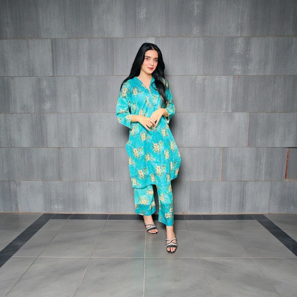 Hamsha 2 piece Stitched Summer Printed Lawn
