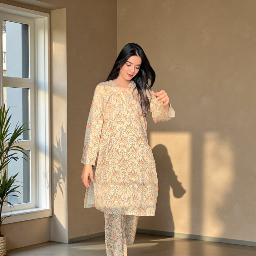 Hamsha 2 piece Stitched Summer Printed Lawn