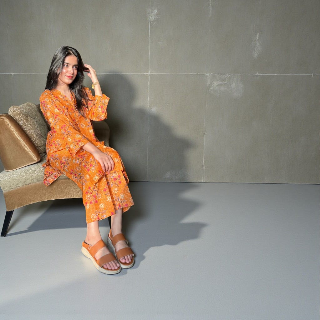 Hamsha 2 piece Stitched Summer Printed Lawn