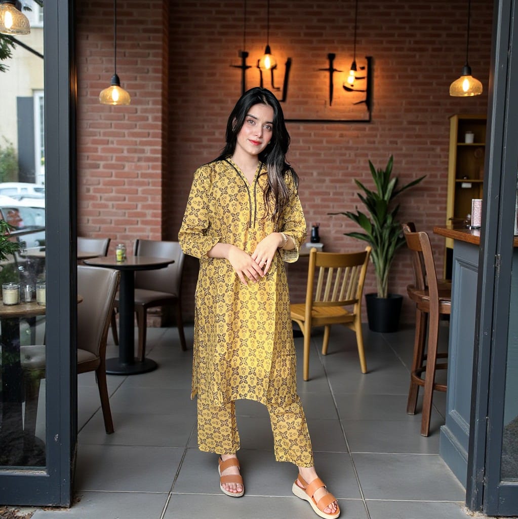 Hamsha 2 piece Stitched Summer Printed Lawn