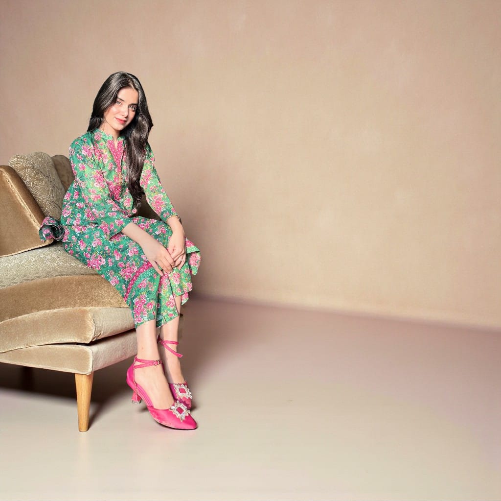 Hamsha 2 piece Stitched Summer Printed Lawn