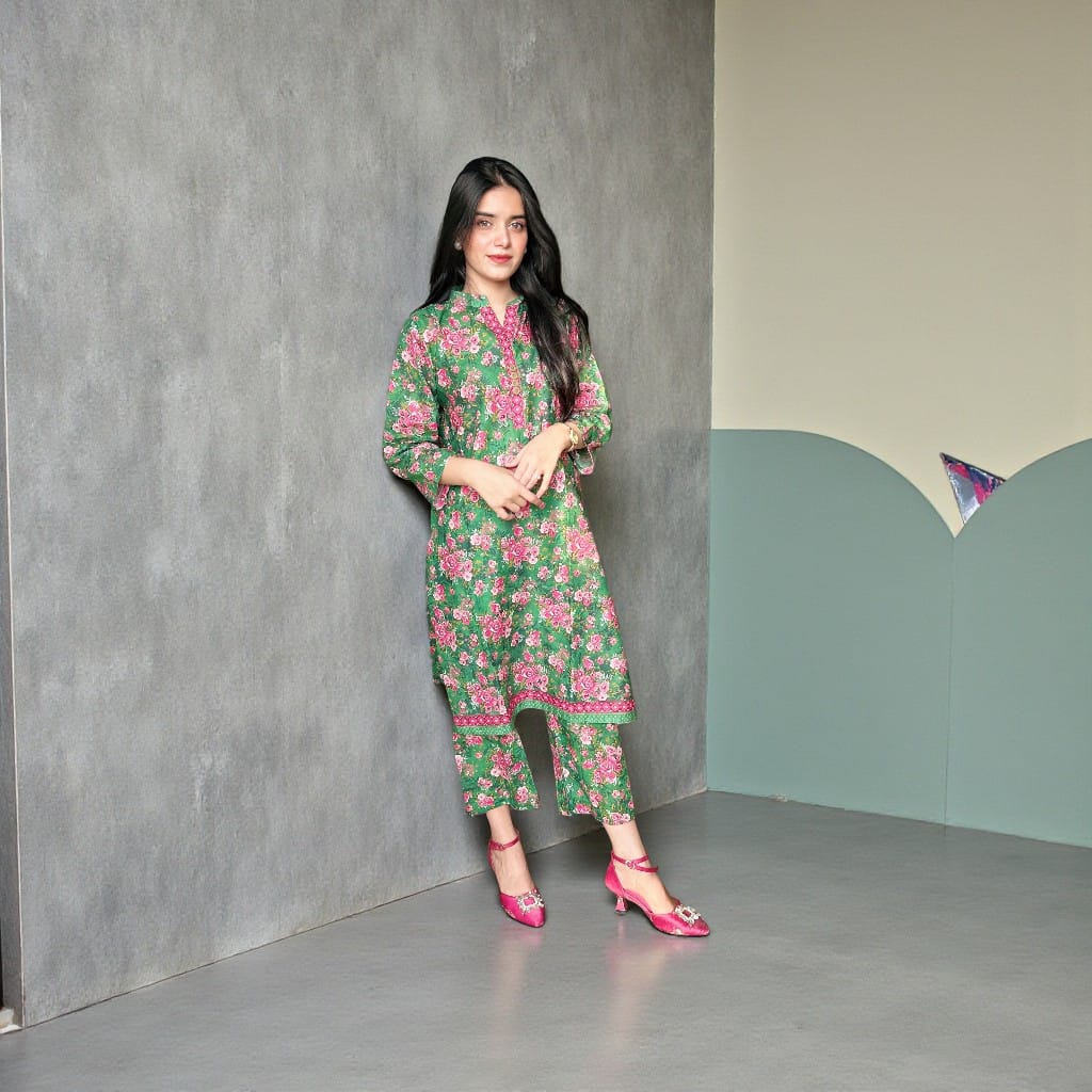 Hamsha 2 piece Stitched Summer Printed Lawn