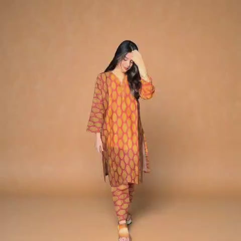 Hamsha 2 piece Stitched Summer Printed Lawn