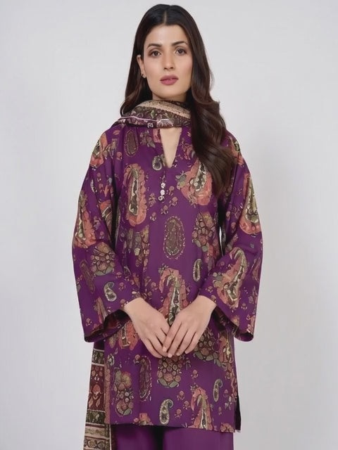 Digital Printed Airjet Lawn 3-Pieces BRN#001(Unstitched)